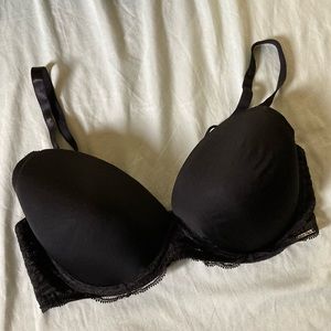 Black Calvin Klein Lace Band Bra 36D